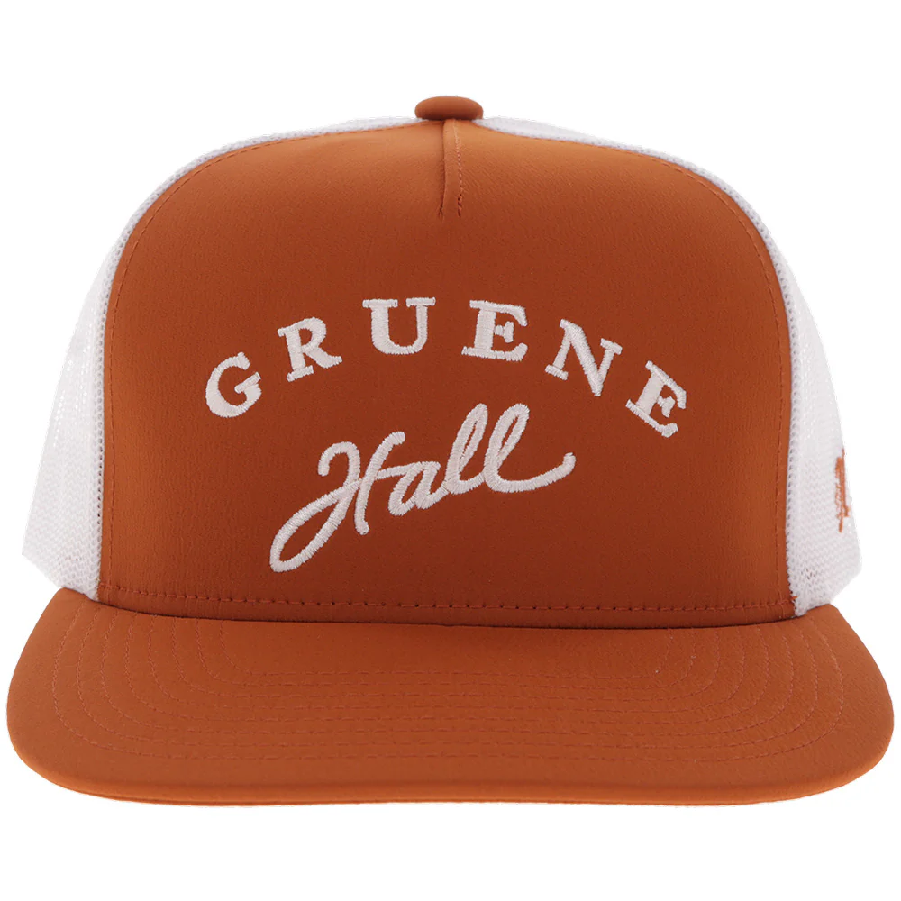 "Gruene Hall" Hat Orange/White - Image 4