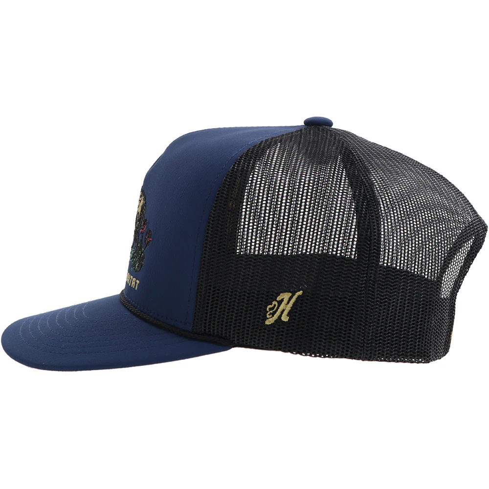 "Habitat" Hat Blue/Black w/Multi Color Hog Logo - Image 3