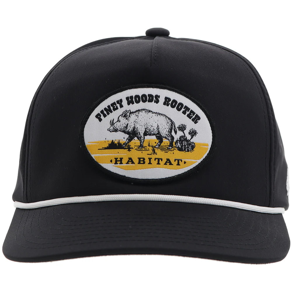 "Habitat" Hat Black w/Multi Color Oval Patch - Image 4