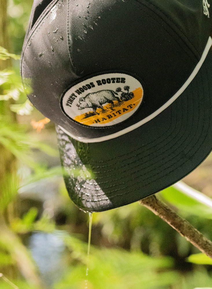 "Habitat" Hat Black w/Multi Color Oval Patch - Image 7