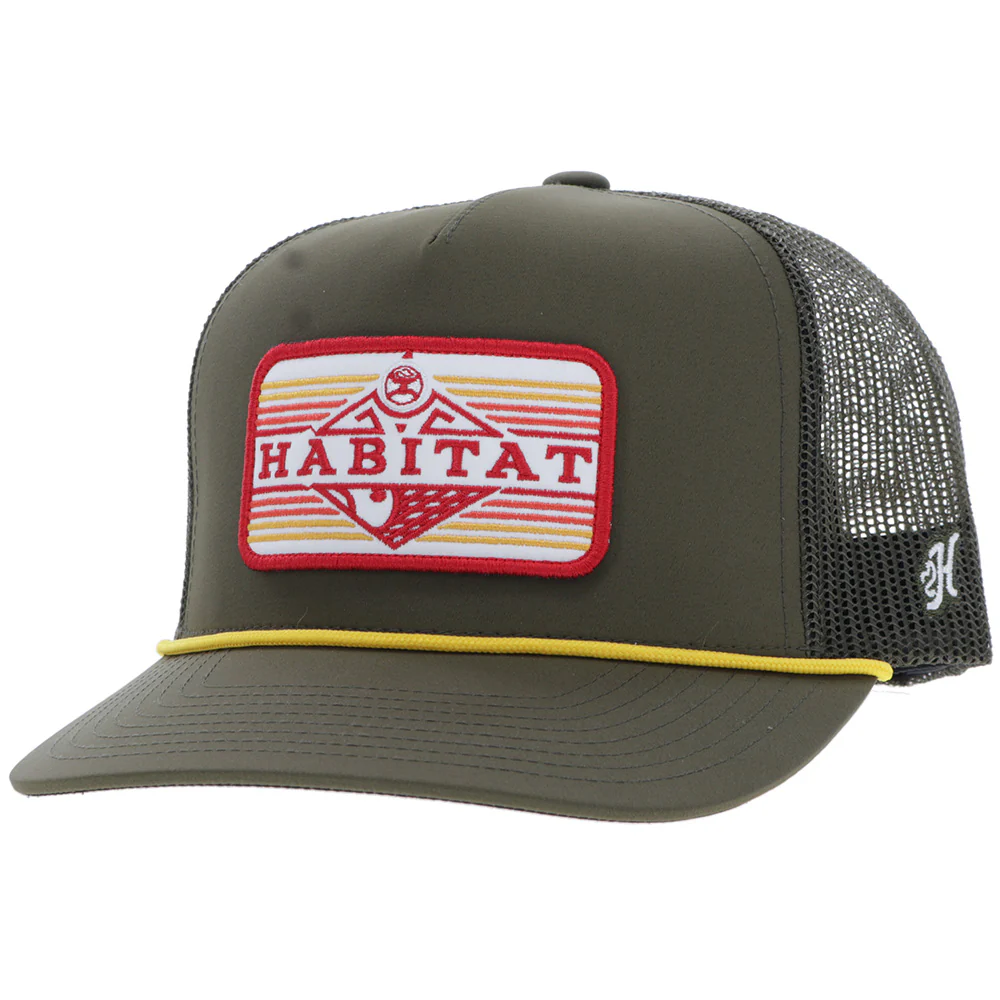 "Habitat" Hat Green w/Rectangle Patch