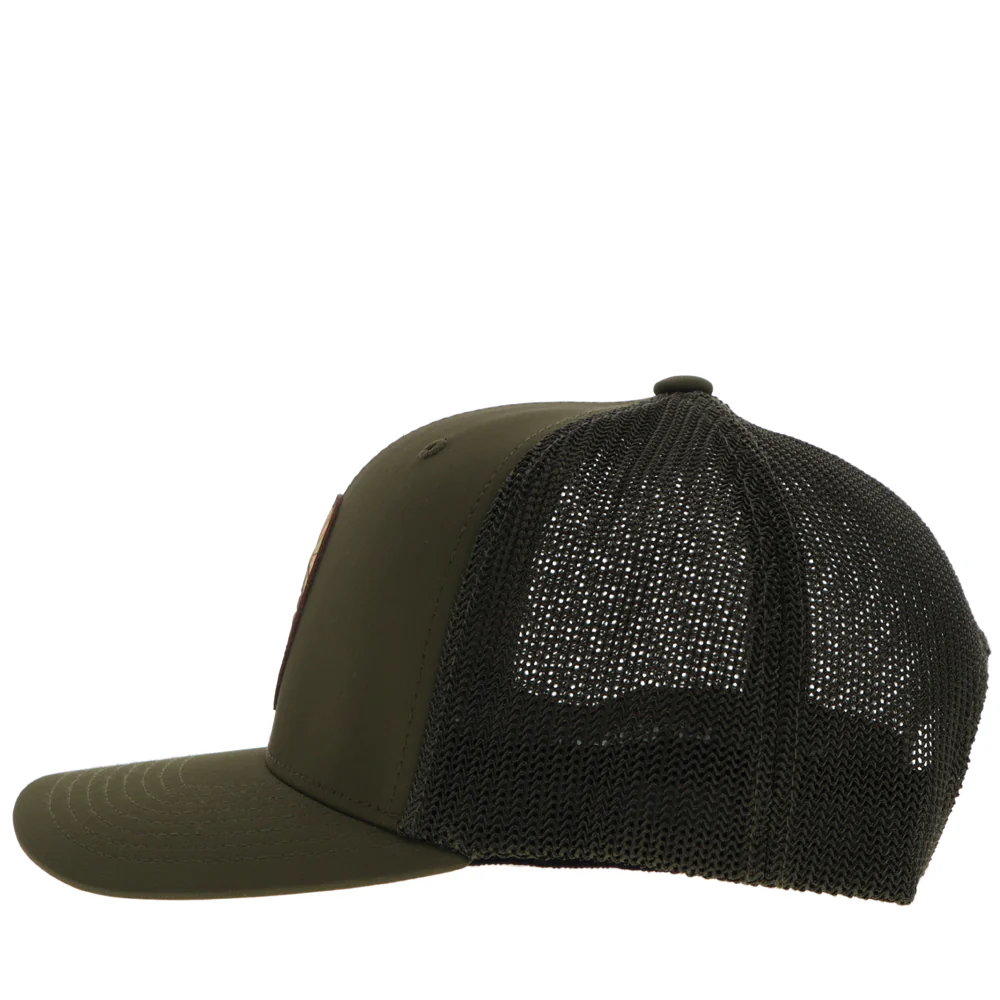 "Habitat" Hat Olive w/Multi Color Patch - Image 3