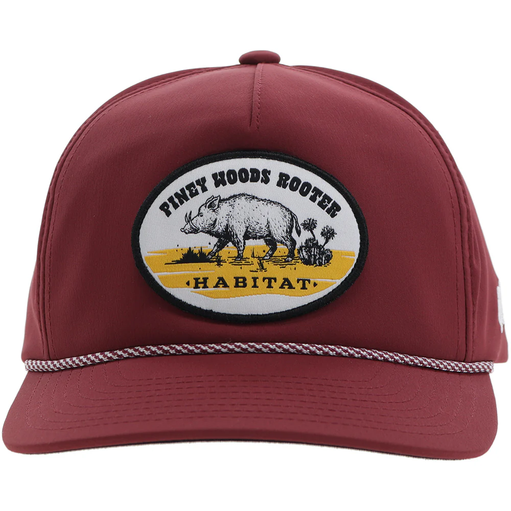 "Habitat" Hat Red w/Multi Color Patch - Image 4