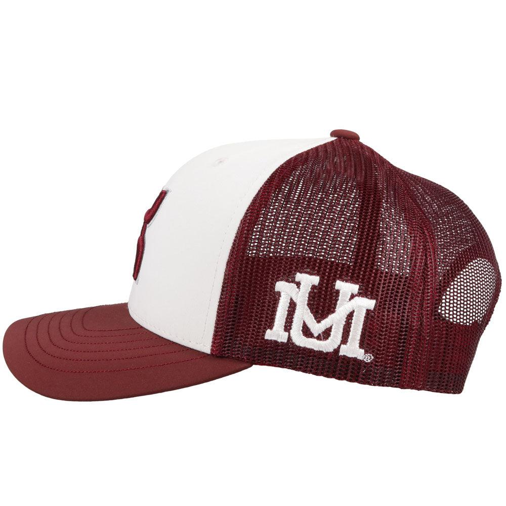 "University of Montana" White/Maroon Hat - Image 4
