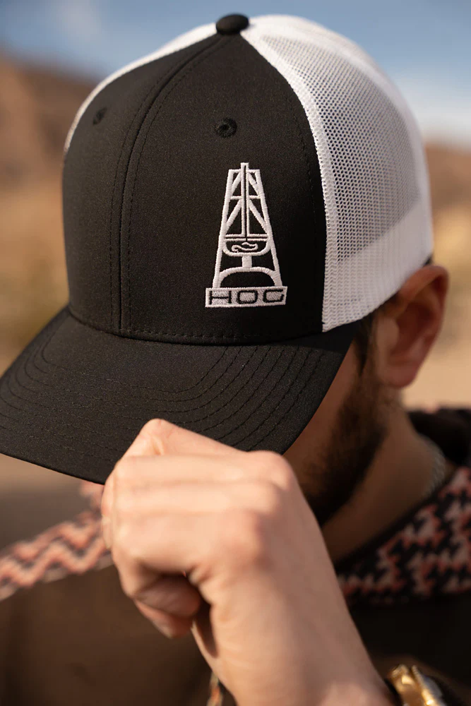 "HOG" Black/White Hat - Image 3