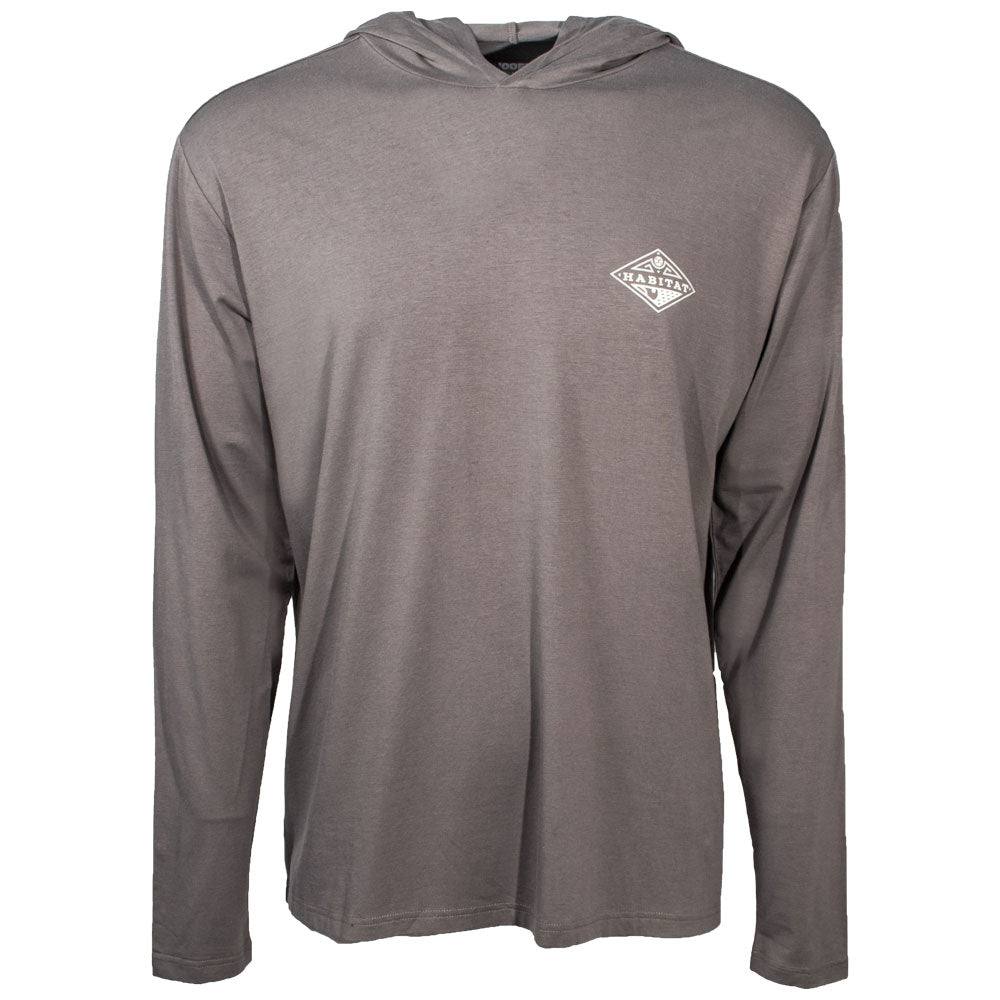 "Hooded Captain" Grey Long Sleeve T-shirt - Image 2