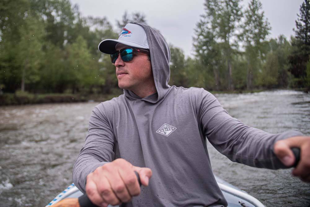 "Hooded Captain" Grey Long Sleeve T-shirt - Image 3