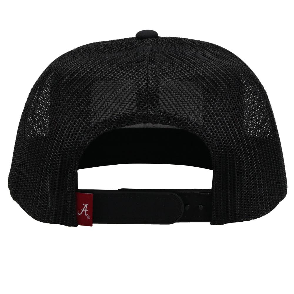 University of Alabama Hat Black w/Rectangle Patch (Black/Crimson) - Image 2