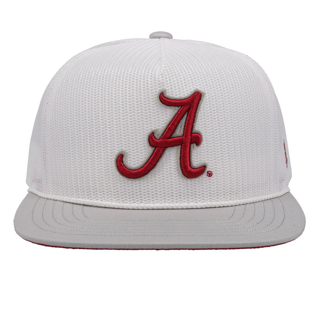 University of Alabama Hat White w/ "A" Logo (Crimson) - Image 3