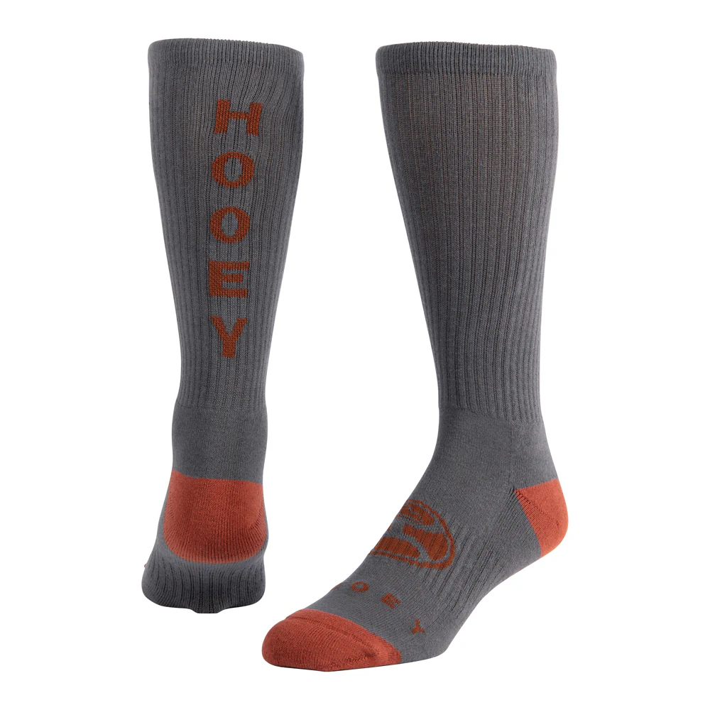Hooey Athletic Boot Sock 2-Pack Charcoal & White - Image 3