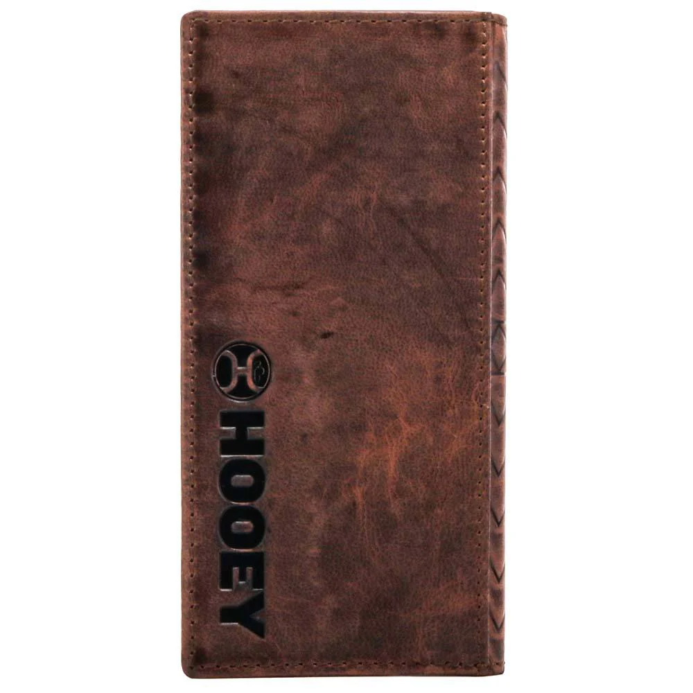 "Austin" Hooey Bifold Money Clip Brown w/ Aztec - Image 2