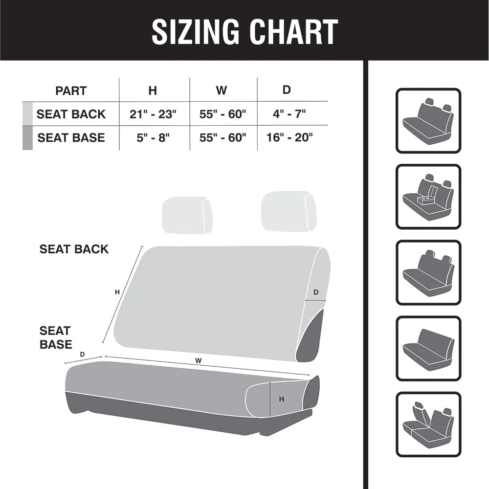 Hooey Classic Full Size Bench Seat Cover Heather Black - Image 2