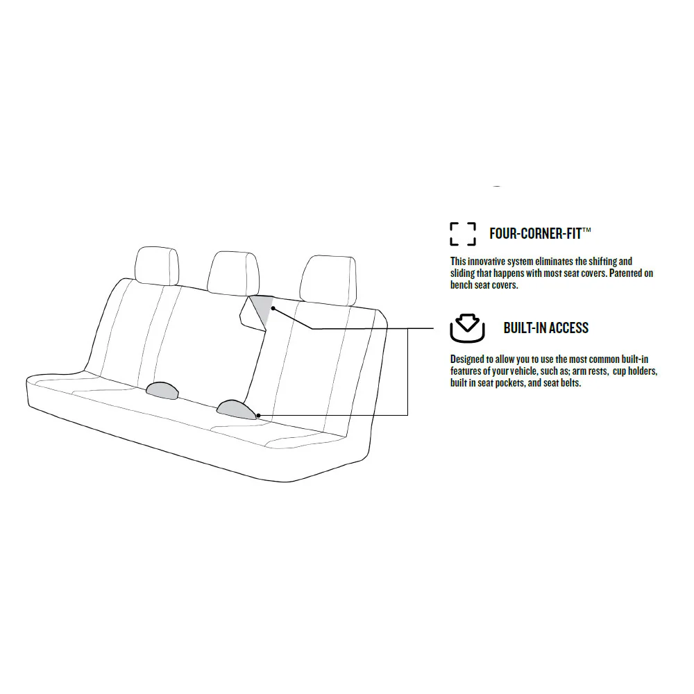 Hooey Classic Full Size Bench Seat Cover Heather Black - Image 3
