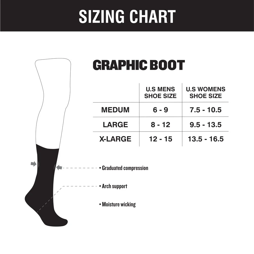 Hooey Graphic Boot Sock Native Greysacle - Image 2