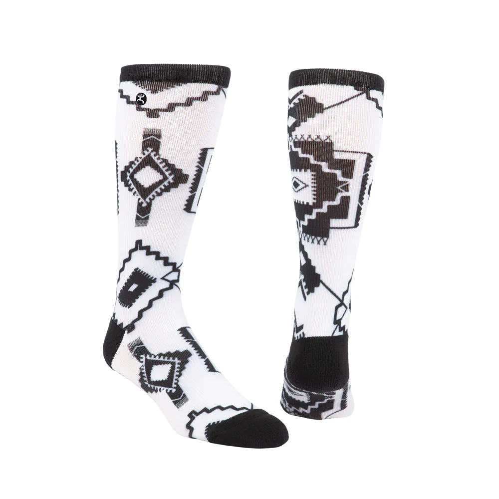 Hooey Graphic Boot Sock White River
