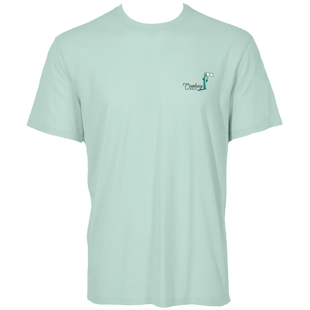 "Hooey Hills" Aqua Cowboy Golf T-shirt - Image 2