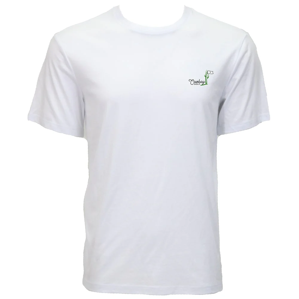 "Hooey Hills" White Cowboy Golf T-shirt - Image 2