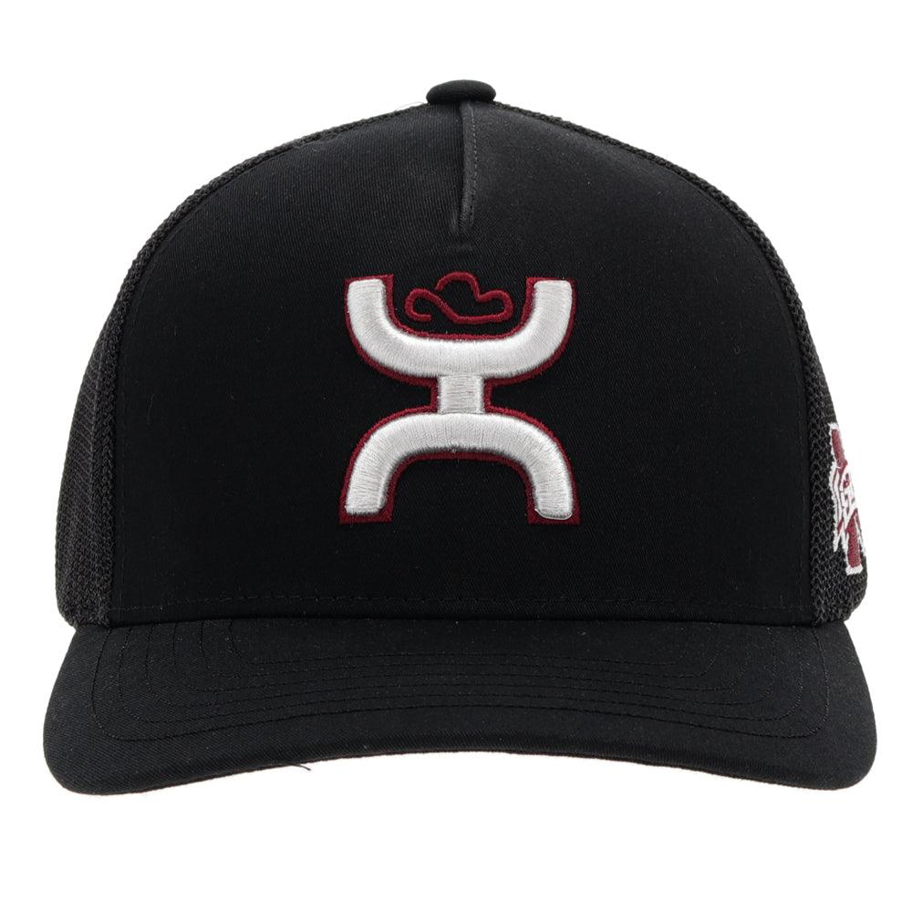 Mississippi State Black Flexfit Hat w/Hooey logo (Grey/Maroon) - Image 3