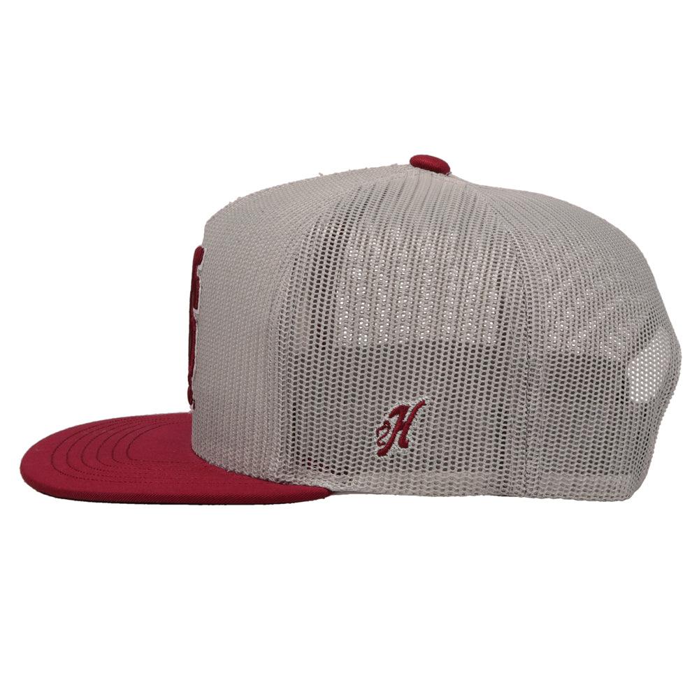 Mississippi State Grey w/Mississippi State Logo (Maroon) Hat - Image 4