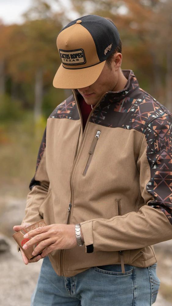 "Hooey Softshell Jacket" Aztec/Tan - Image 3