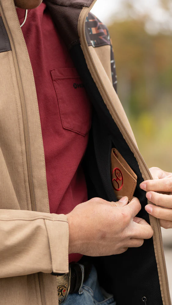 "Hooey Softshell Jacket" Aztec/Tan - Image 4