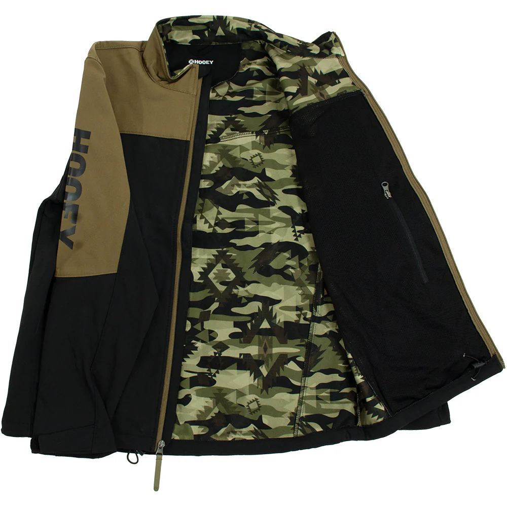 "Hooey Softshell Jacket" Black/Olive - Image 3