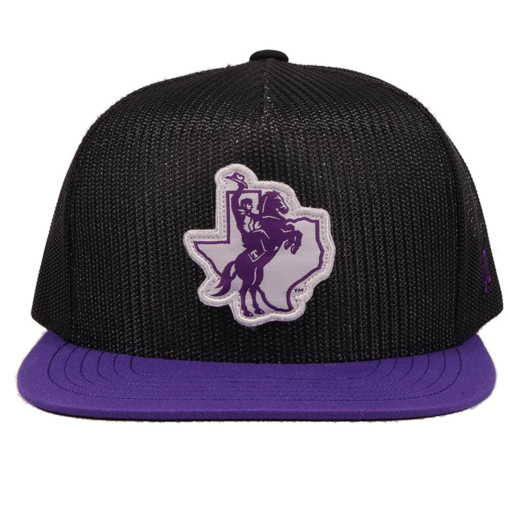Tarleton State University Hat Black w/Tarleton Logo(Purple/White) - Image 4