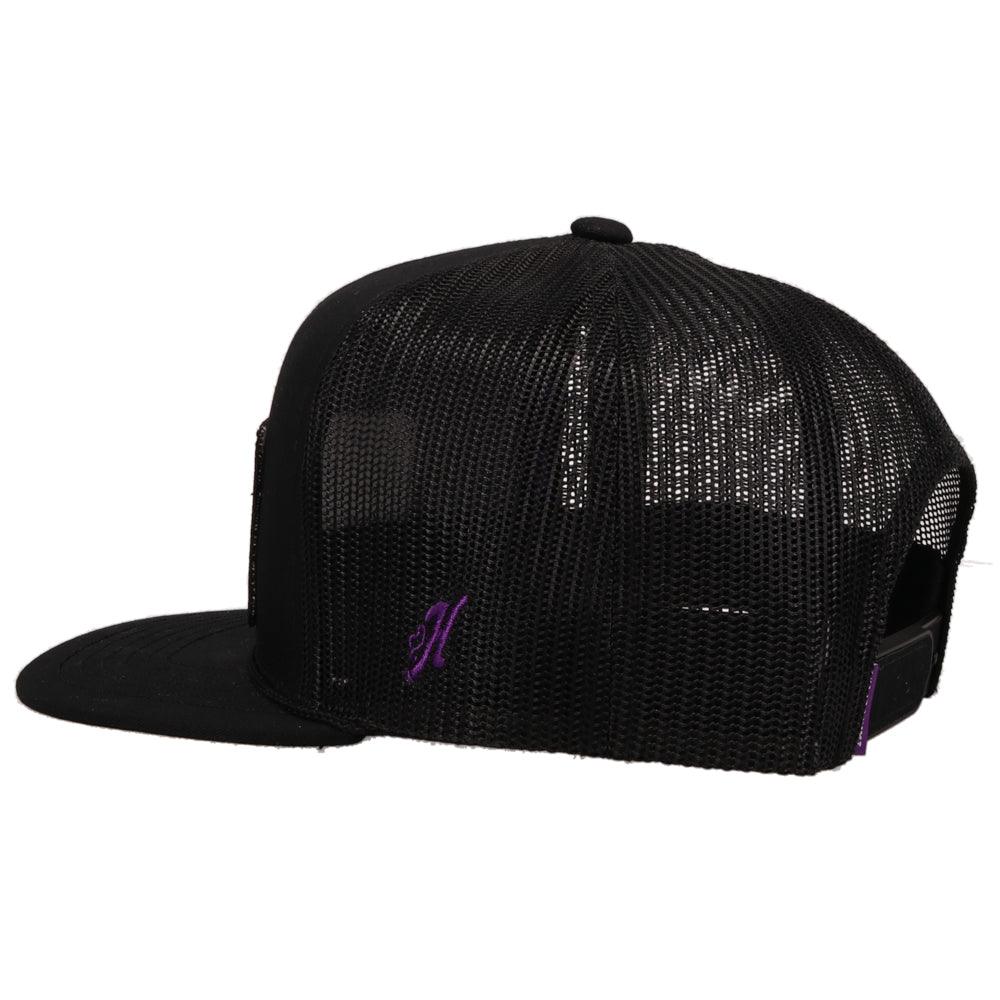Tarleton State University Hat Black w/Rectangle Patch(Purple/White) - Image 4