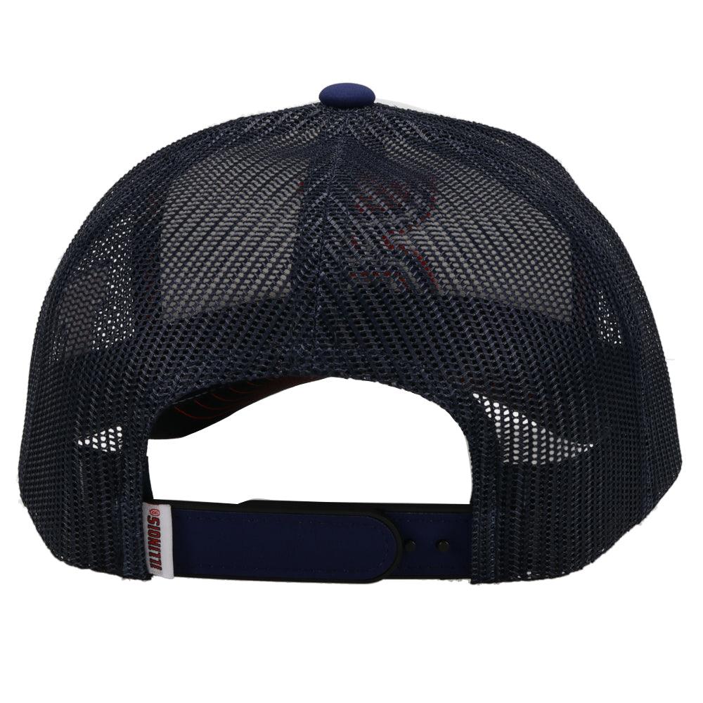 University of Illinois Hat White/Blue w/Hooey Logo (Blue/Orange) - Image 3