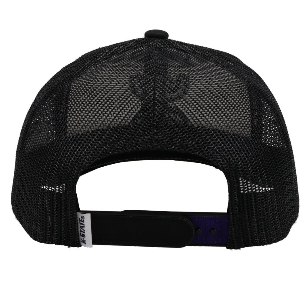 Kansas State University Hat White/Black w/Hooey Logo (Black/Purple) - Image 2