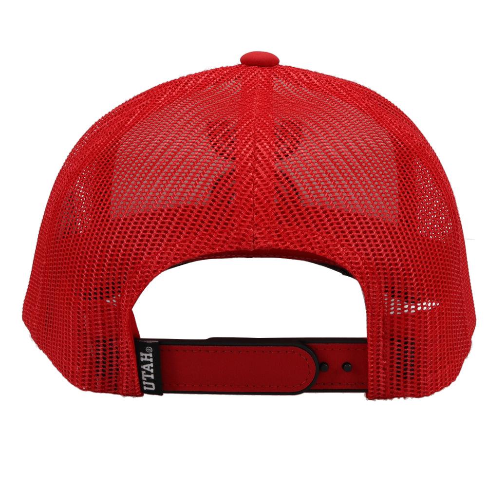 University of Utah Hat White/Red w/Hooey Logo (Red/Black) - Image 2