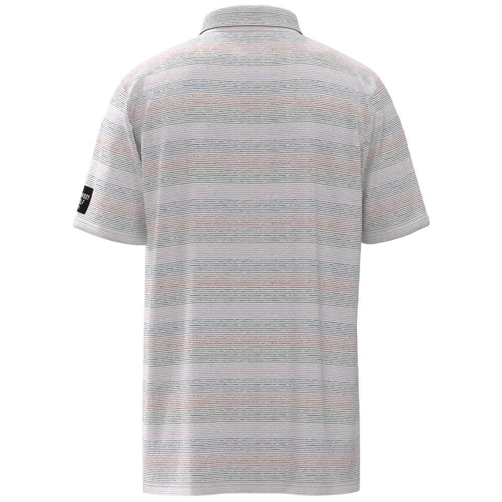 "Hot Shot" Multi Color Stripe Pattern Polo - Image 2