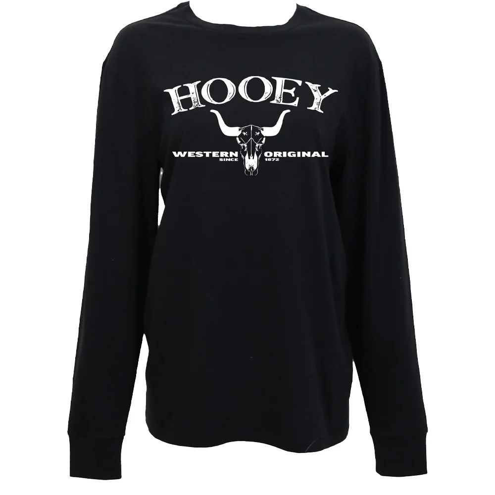 "Icon"  Long Sleeve T-shirt Black w/ White Logo