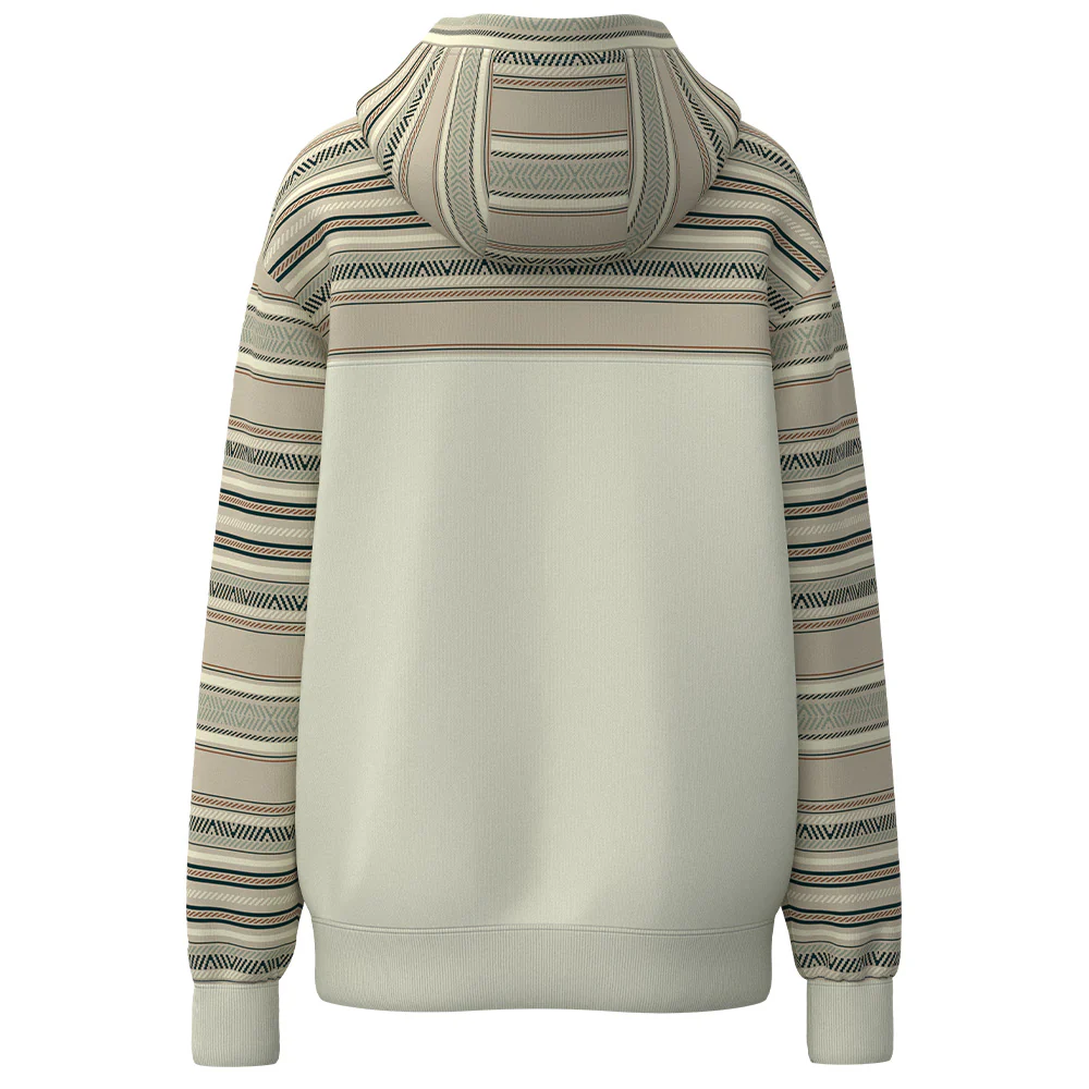 "Jimmy" Cream w/Multi Color Serape Hoody - Image 2