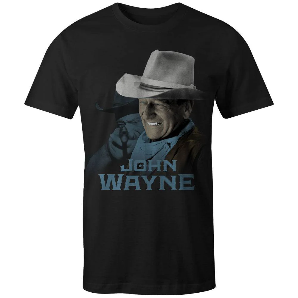 "John Wayne" Black T-shirt