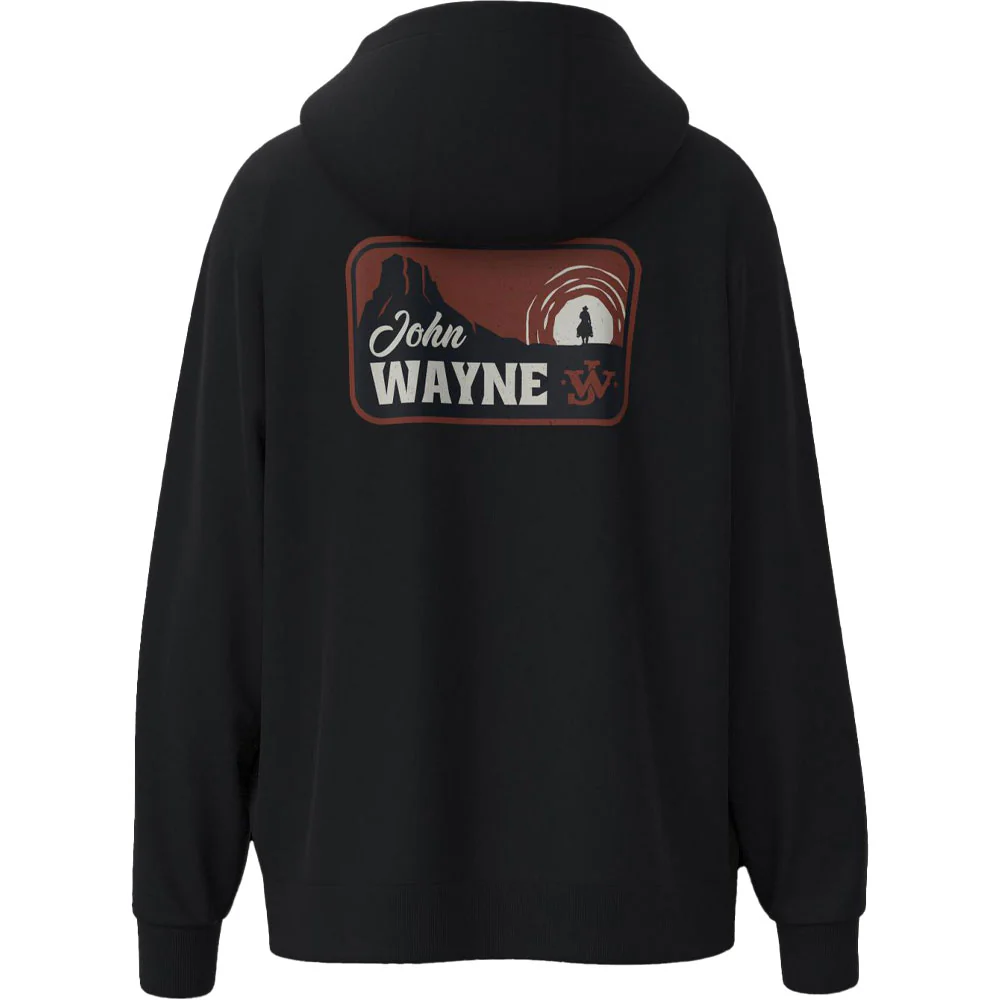 "John Wayne" Black w/Red & White Logo Hoody