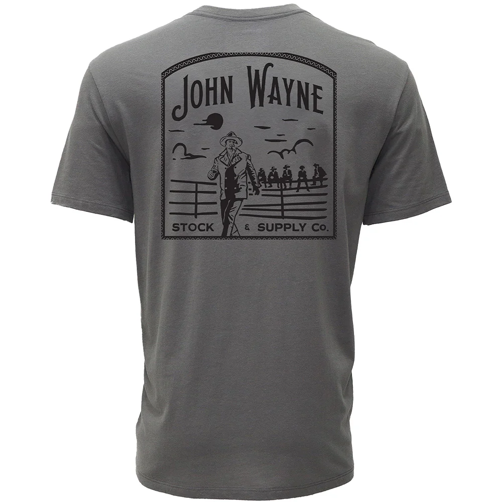 "John Wayne" Dark Grey Pocket T-shirt