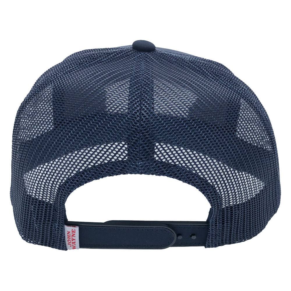 "John Wayne" Hat Navy w/ Red & White Patch - Image 2