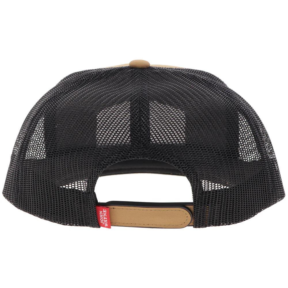 "John Wayne" Hat Tan/Black w/Red/White Patch - Image 2