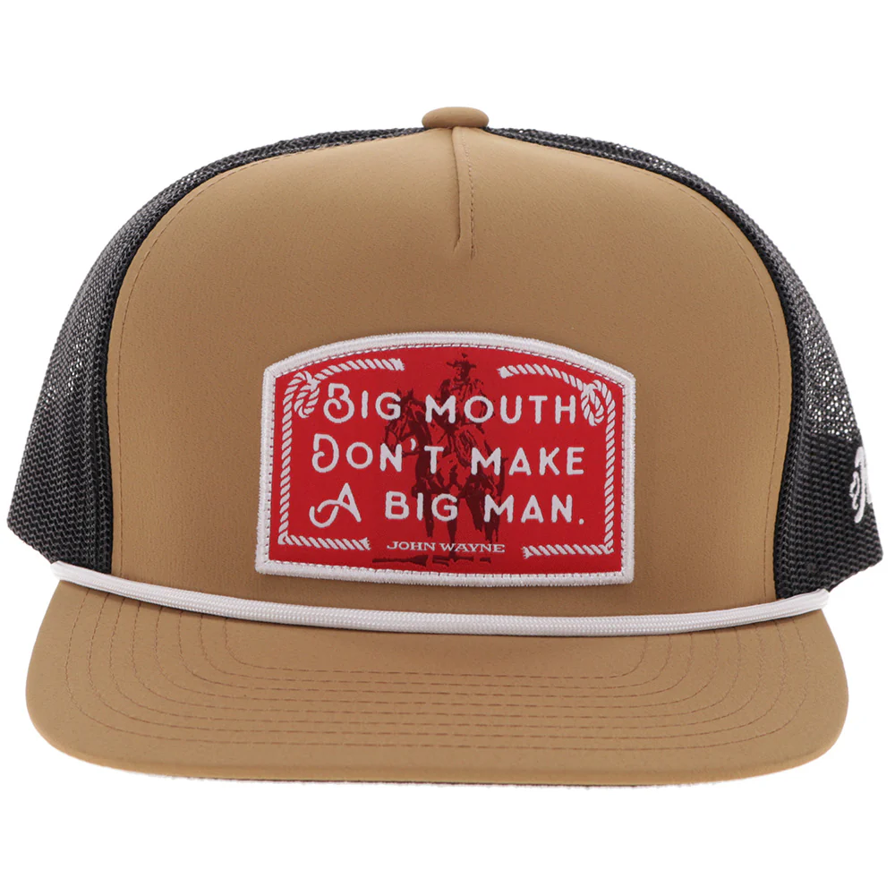 "John Wayne" Hat Tan/Black w/Red/White Patch - Image 4