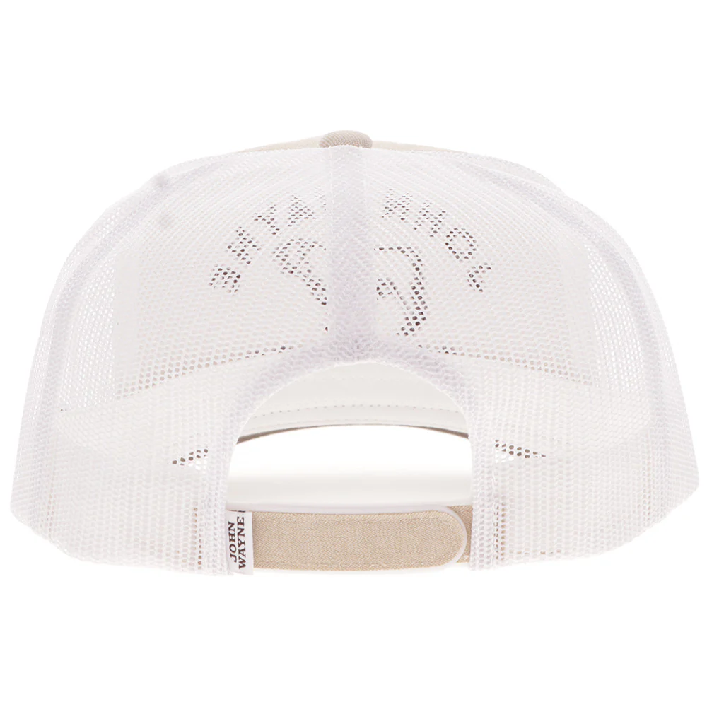 "John Wayne" Hat Tan & White w/Stitching - Image 2