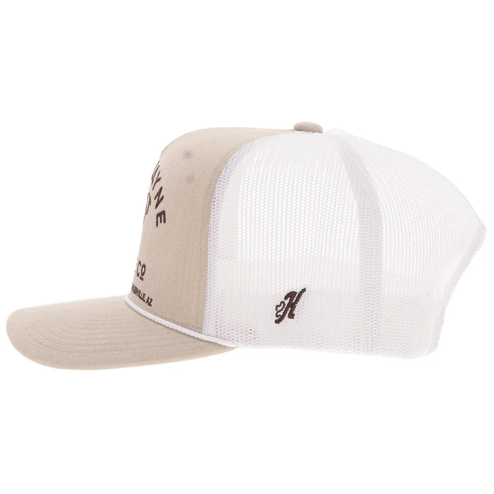 "John Wayne" Hat Tan & White w/Stitching - Image 5