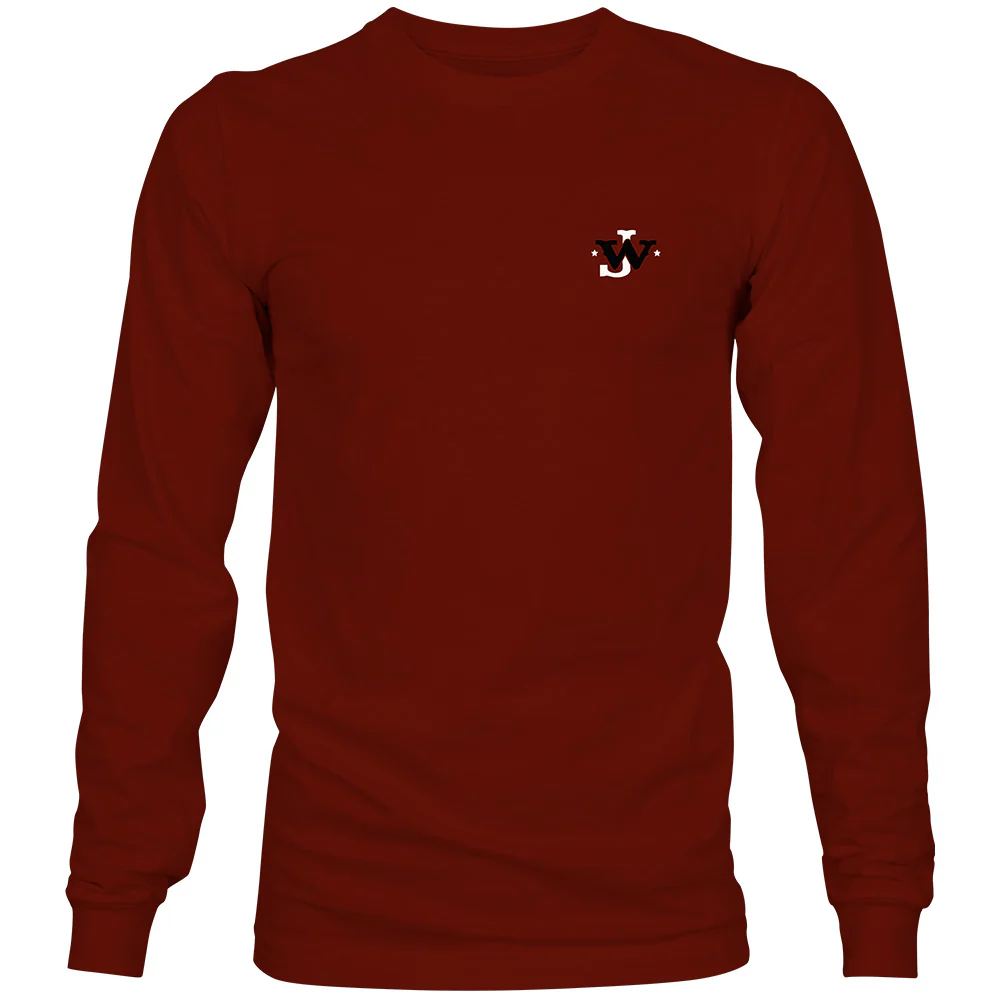 "John Wayne" Long Sleeve T-shirt Crimson - Image 2