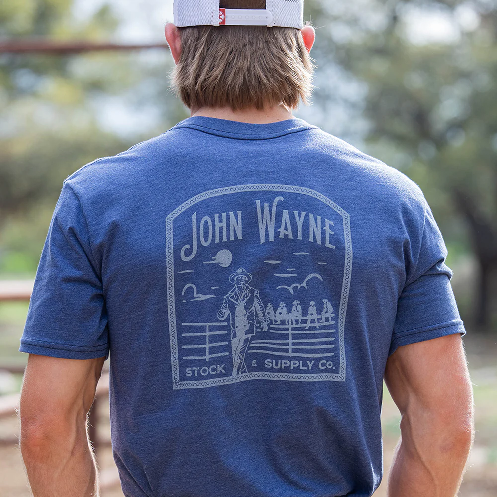 "John Wayne" Navy T-shirt - Image 3