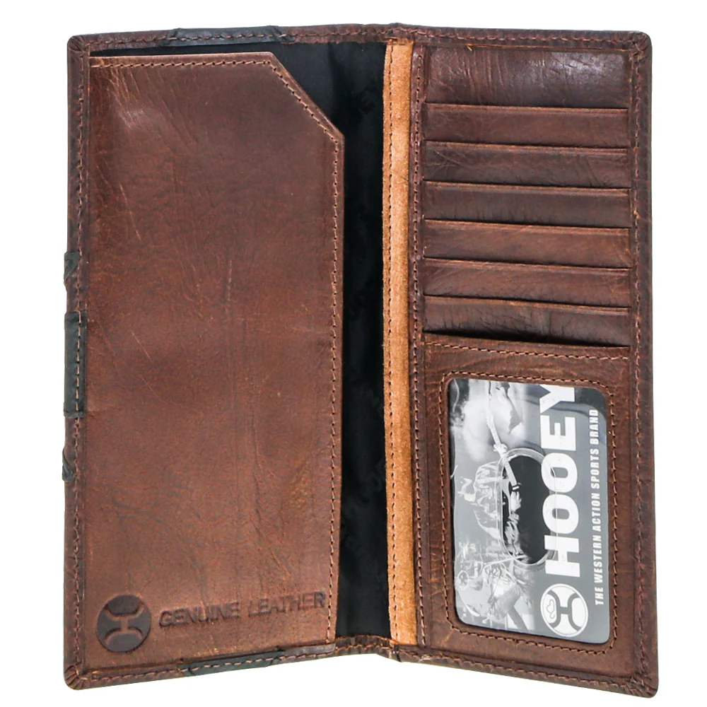 "Kai" Brown/Black & Tan Patchwork Rodeo Hooey Wallet - Image 3