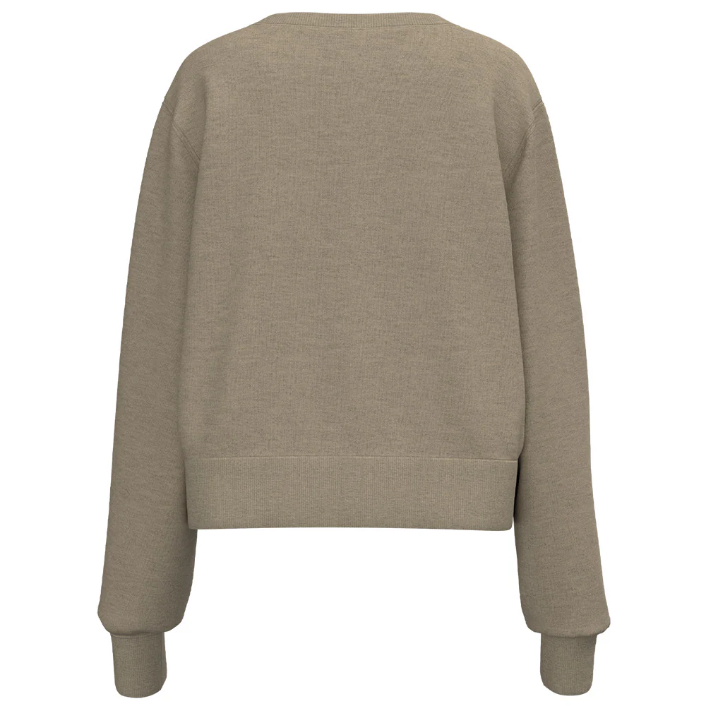 "Kate Crew" Ladies Cropped Pullover Tan - Image 2