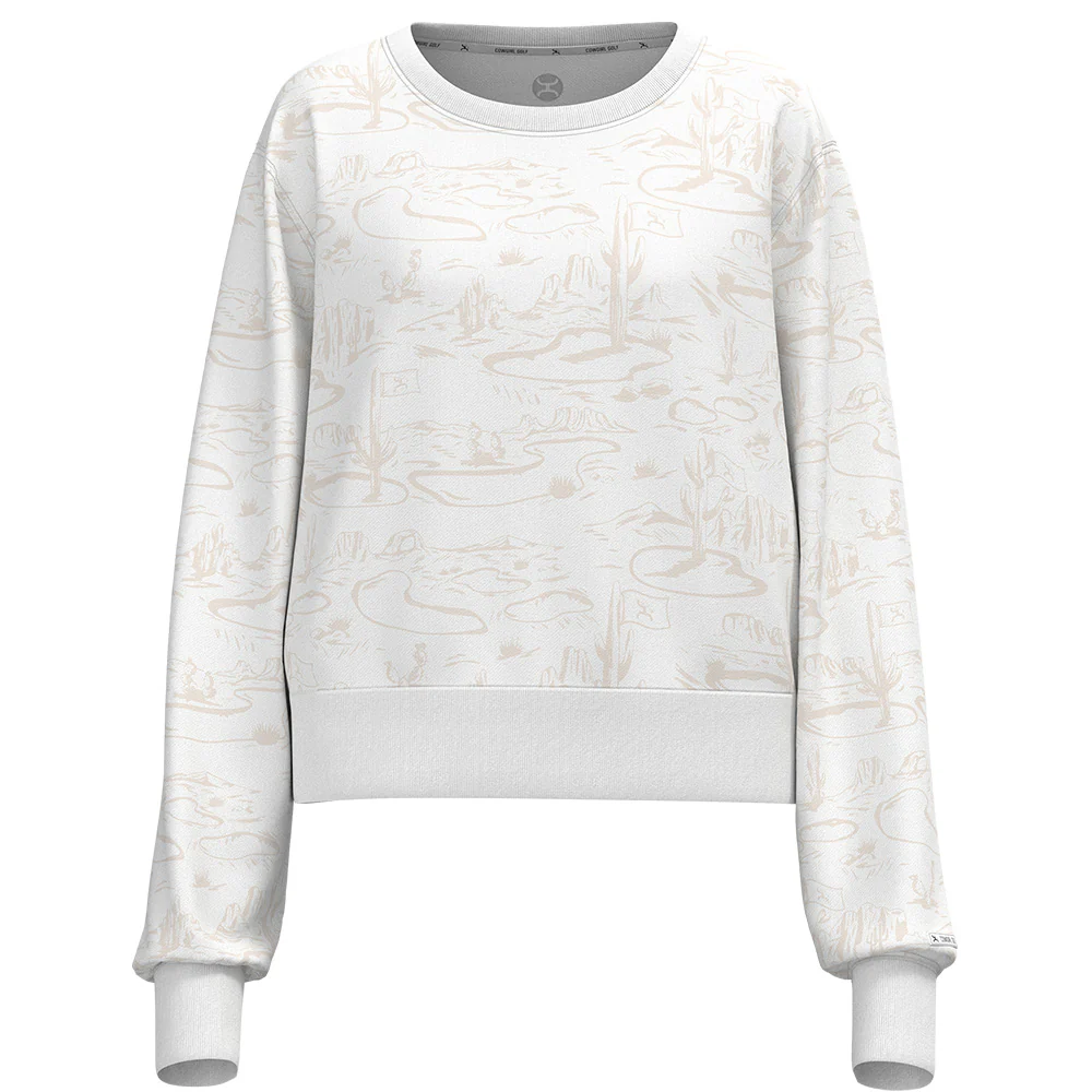 "Kate Crew" Ladies Cropped Pullover White/Cream