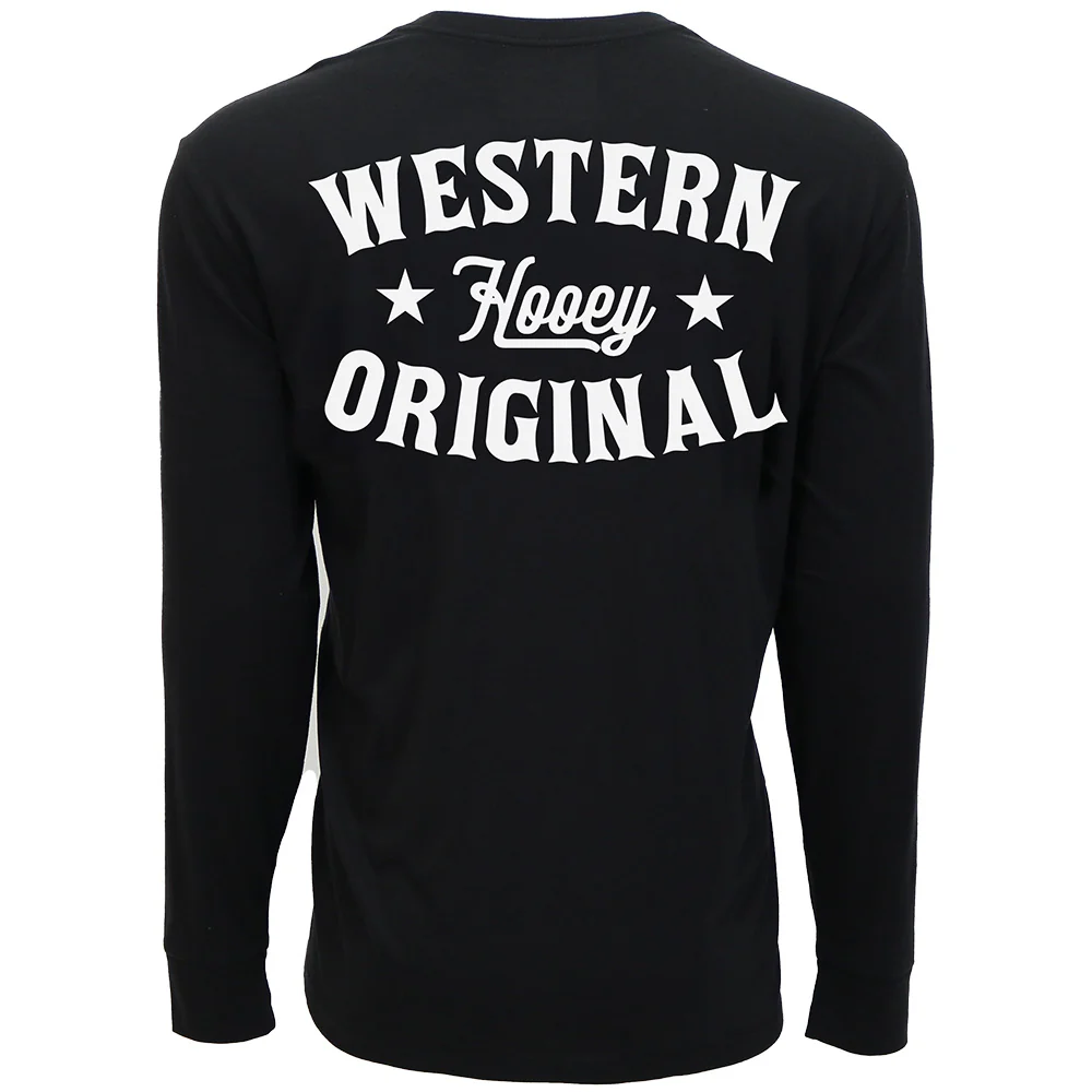 "Knockout" Long Sleeve T-shirt Black w/White Logo