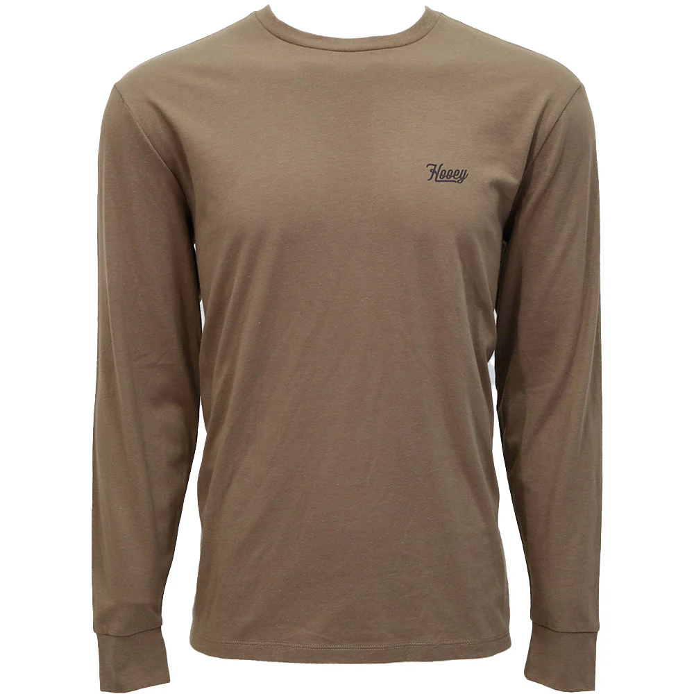 "Knockout" Long Sleeve T-shirt Brown w/Black Logo - Image 2