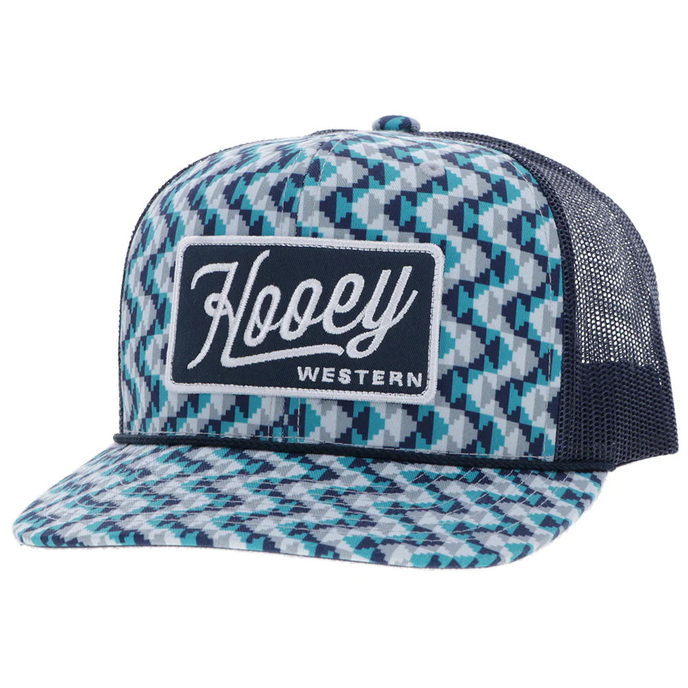"Lakota" Hat Turquoise /Navy w/Pattern